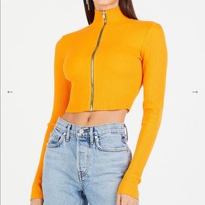 COTTON CITIZEN Ibiza Zipped Front Crop Top